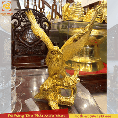 Tượng Đại Bàng Phong Thủy độc đáo bằng đồng mạ vàng 24K