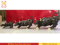 Tượng Trâu Bằng Đồng Màu Đen Nhiều Kích Thước