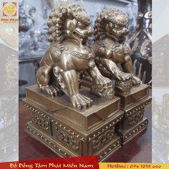 Tượng Kỳ Lân Bằng Đồng Vàng Phong Thủy