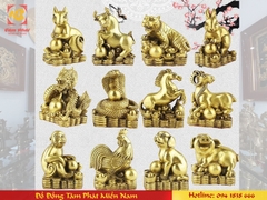 Bộ Tượng 12 Con Giáp Bằng Đồng