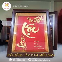 Tranh chữ Lộc mạ vàng - Quà tặng ý nghĩa gởi gắm vạn điều may
