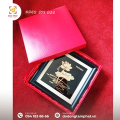 Tranh hoa sen dát vàng 24k - Quà tặng ý nghĩa
