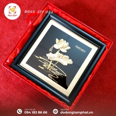 Tranh hoa sen dát vàng 24k - Quà tặng ý nghĩa