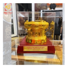 Quà tặng trống đồng lưu niệm mạ vàng 24k