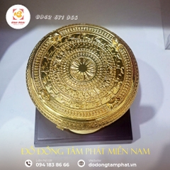 Quà tặng trống đồng lưu niệm mạ vàng 24k