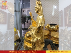 Tượng đồng Tam Thế Phật mạ vàng 24k cao 60cm