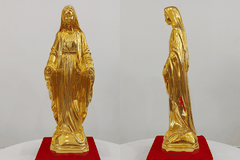 Tượng Đức Mẹ Maria bằng đồng mạ vàng 24k - Tượng công giáo bằng đồng