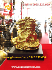 Tượng rồng Thiên Long Bảo Ngọc bằng đồng mạ vàng