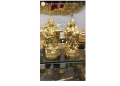 Bộ Tượng Tam Đa Phúc Lộc Thọ Bằng Đồng Mạ Vàng 24K