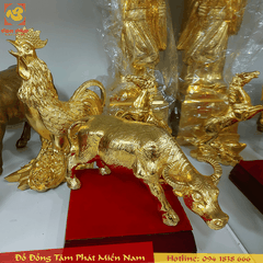 Tượng Trâu Phong Thủy Bằng Bằng Đồng Mang Tài Lộc Công Danh