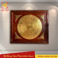 Mặt trống đồng vàng thúc nổi thủ công