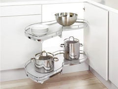 Bộ rổ góc chiếc lá Lemans II, 2 khay, màu trắng sáng