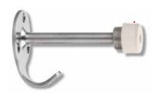Chặn cửa WC có móc treo, inox mờ
