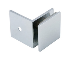 Kẹp tường - kính (Bas L), chrome bóng, kính 8-12mm, DIY