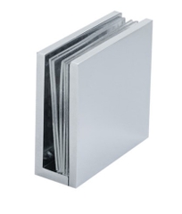 Kẹp tường - kính (Bas U), chrome bóng, kính 8-12mm, DIY