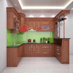 Tủ bếp gỗ gõ Đỏ TBGD 06