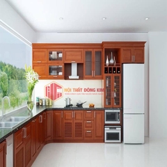 Tủ bếp gỗ gõ Đỏ TBGD 05