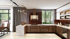 Tủ bếp gỗ óc chó 06