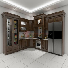 Tủ bếp gỗ sồi Nga TBSN 019