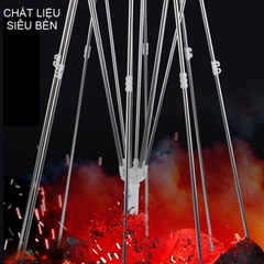 Dù Câu Cá Hai Tầng Cao Cấp TianHao Chất Liệu Inox