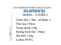 Cần Lure 18 WORLD SHAULA