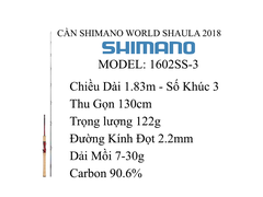 Cần Lure 18 WORLD SHAULA