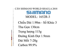 Cần Lure 18 WORLD SHAULA