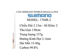 Cần Lure 18 WORLD SHAULA