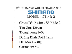 Cần Lure 18 WORLD SHAULA
