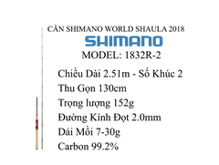 Cần Lure 18 WORLD SHAULA