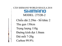 Cần Lure 18 WORLD SHAULA
