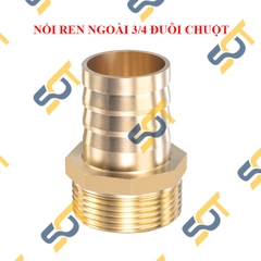 Béc Đuôi Chuột, Đầu Nối Ren Ngoài Đuôi Chuột Đồng Thau