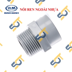 Nối Nhựa PVC Trơn Dán + Ren Ngoài 21 27 34 - Thương Hiệu Bình Minh