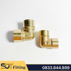 Co Ren Trong 2 Đầu, Cút Đồng Ren Góc 90 Độ Bằng Đồng Thau H58 Cong Chuẩn Ren BSP