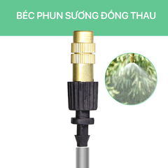 Béc Phun Sương Đồng Lỗ Cắm 5 Ly - Điều Chỉnh Tia Nước Bằng Đồng Thau - Tưới Lan, Cây Cảnh