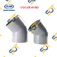 Co Lơi 45 Độ PVC Nối Ống Nhựa Trơn 21 27 34 - Thương Hiệu Nhựa Bình Minh