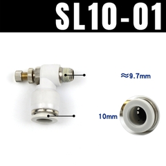 Van Tiết Lưu ESL, Van Khóa Nối Nhanh Cắm Ống STNC Ống 4 6 8 10 12 16 - Màu Trắng (Chính Hãng)