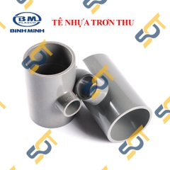 Tê Thu T Ba Đầu Nhựa PVC Trơn 21 27 34  - Thương Hiệu Nhựa Bình Minh