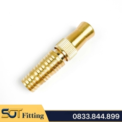 Béc Rửa Xe Đồng Thau Điều Chỉnh Tia Nước Đuôi Chuột Cắm Ống 16 18 20mm