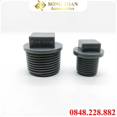 Nút Bít Ren Ngoài 21 27 34 / Đầu Bịt Nhựa PVC - Thương Hiệu Bình Minh
