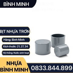 Bịt Nhựa Ống, Đầu Bít Nhựa Trơn Dán Ống Nhựa Bình Minh 21 27 34