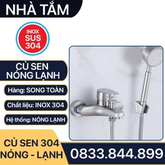 Củ Sen Tắm Nóng Lạnh Inox 304, Bộ Củ Sen Tắm Inox 304 Nóng Lạnh Cao Cấp Lắp Đặt Nhà Tắm