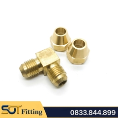 Bộ Nối Co Hai Đầu Côn Lồi Lắp Lã Ống Đồng SAE Phi 6 8 10 12 16mm (Brass Flare Fitting Elbow Connector NPT)