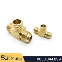 Bộ Tê Ren Ngoài Côn Lồi Lắp Lã Ống Đồng SAE (Brass Flare Fitting Elbow Connector NPT)