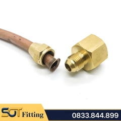Bộ Nối 1/4 (13) Thẳng Ren Trong, Côn Lồi Lắp Lã Ống Đồng NPT Phi 6 8 10 12mm (Brass Flare Fitting Female Connector NPT)