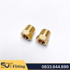 Cà Rá 13 x 9.6 - Nối Giảm Ren Ngoài DN8 x Ren Trong DN6 - Đồng Thau