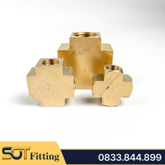 Chữ Thập Ren Trong / Nối Chia 4 Đầu - Chất Liệu Đồng Thau Bền Bỉ