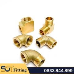 Co / Cút Ren Ngoài 9.6 13 17 21 Đồng Thau - Giải Pháp Kết Nối 90 Độ Hoàn Hảo