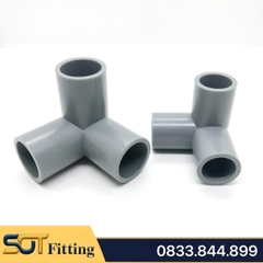Co Góc Ba Nhánh Nhựa PVC Trơn 21 27 34  - Thương Hiệu Nhựa Bình Minh