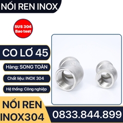 Co Lơ 45 Độ Ren Trong Inox 304 Dùng Cho Hệ Thống Ống Nước Và Khí
